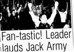 Swans fans at the Liberty