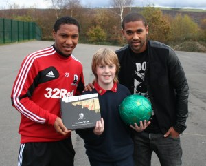 Daniel with Luke Moore and Jonathan de Guzman