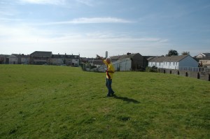 Peter Dawson relives a chanting moment on the mound whihc is roughly on the site of the old North Bank