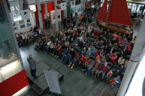 John Hartson talks to a big crowd about his life in football and overcoming adversity