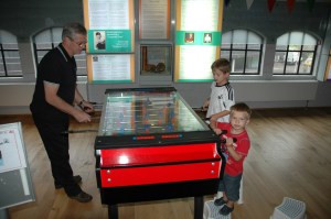 The table football challenge was on!