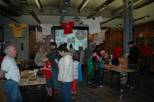 A busy moment in the display area