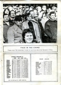 Gwyn Matthews - Face in the Crowd in Swans' programme