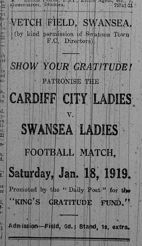 Swansea v Cardiff Ladies 1919!